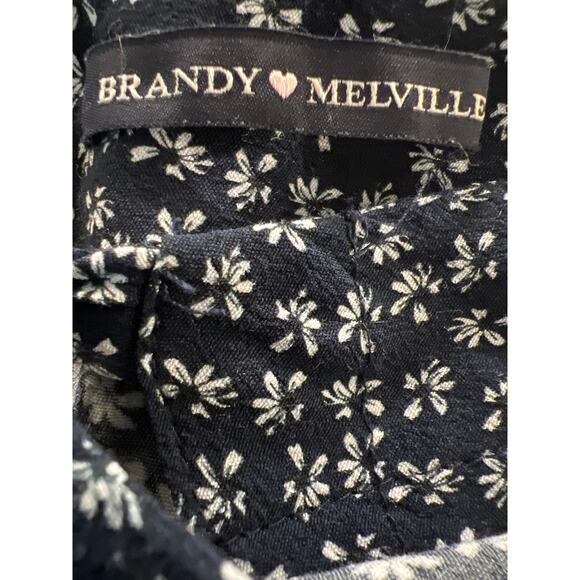 Brandy Melville Women’s Flowey Wrap Around Floral Party Mini Skirt Size 3 Blue - Picture 4 of 4